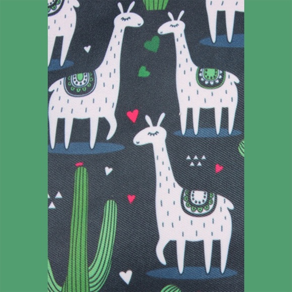 BLACK Llama and Cactus Tote Bag - Picture 5 of 6
